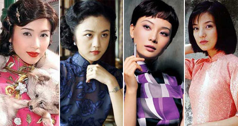 盘点中外美女<em>明星旗袍</em>S造型_新浪上海_新浪