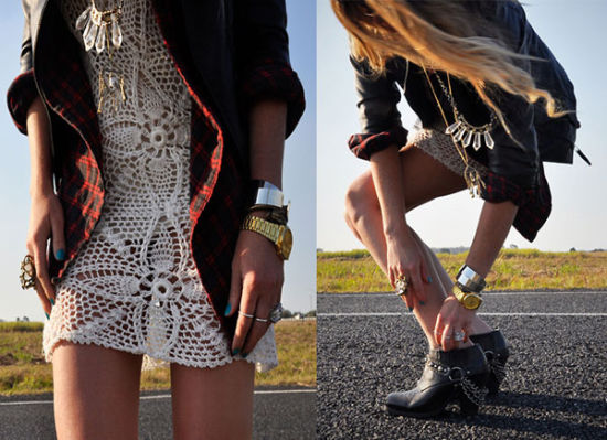 街拍潮人示范钩织蕾丝:用<em>白色</em>hold住<em>透视</em>_新浪