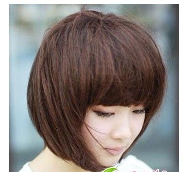平刘海+波波头+++柔美的波波头发型