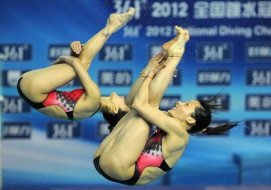 跳水——全国跳水冠军赛:女子双人3米板赛况
