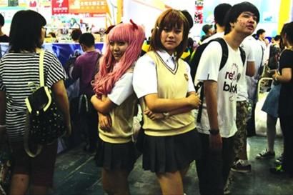 □第九届中国国际动漫展昨在沪举行/晨报记者 殷立勤 □第九届中国国际动漫展昨在沪举行/晨报记者 殷立勤