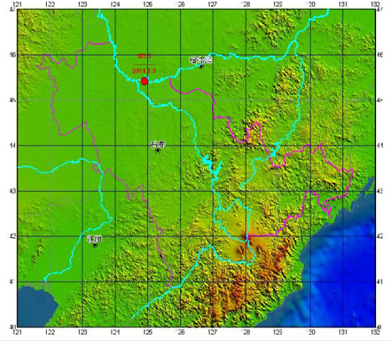  吉林松原地震  5.5级震源深度8千米(图)_新浪上