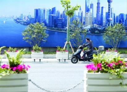 □昨天,东长治路上新增的花箱内鲜花绽放。 晨报记者 殷立勤 □昨天,东长治路上新增的花箱内鲜花绽放。 晨报记者 殷立勤