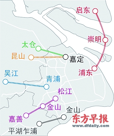 上海城际轨交拟连接江浙6城 22号线延伸到平湖