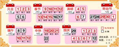 节假日安排公布 节假日安排公布