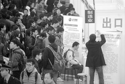 昨天举行的长三角地区应届高校毕业生就业招聘会现场人头攒动 /何雯亚 昨天举行的长三角地区应届高校毕业生就业招聘会现场人头攒动 /何雯亚
