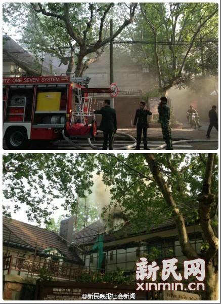 起火现场烟雾缭绕。新民晚报记者 曹文清 现场摄 起火现场烟雾缭绕。新民晚报记者 曹文清 现场摄